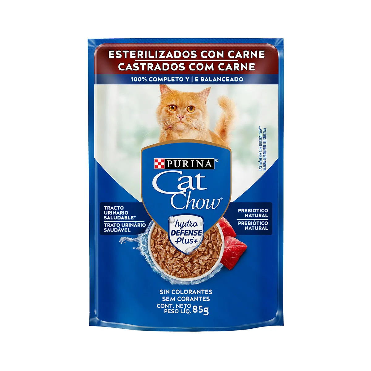Purina Cat Chow Esterilizado Húmedo con Carne 85g