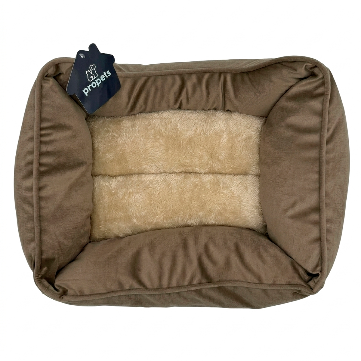 Cama rectángular marrón para Mascotas