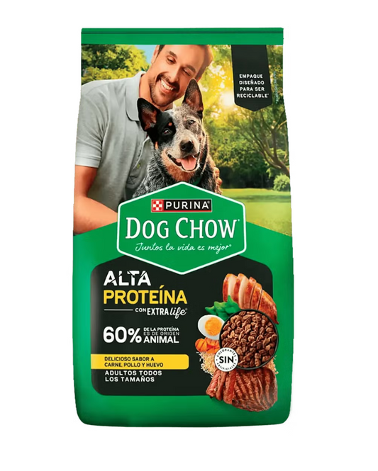 Purina Dog Chow Adultos Alta Proteína (Todos los tamaños) 20KG