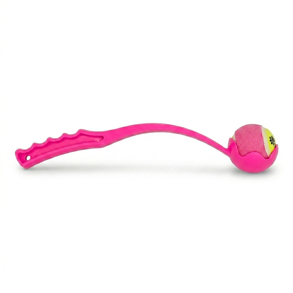 Lanzador de Pelota de Tenis para Perros - Rosa