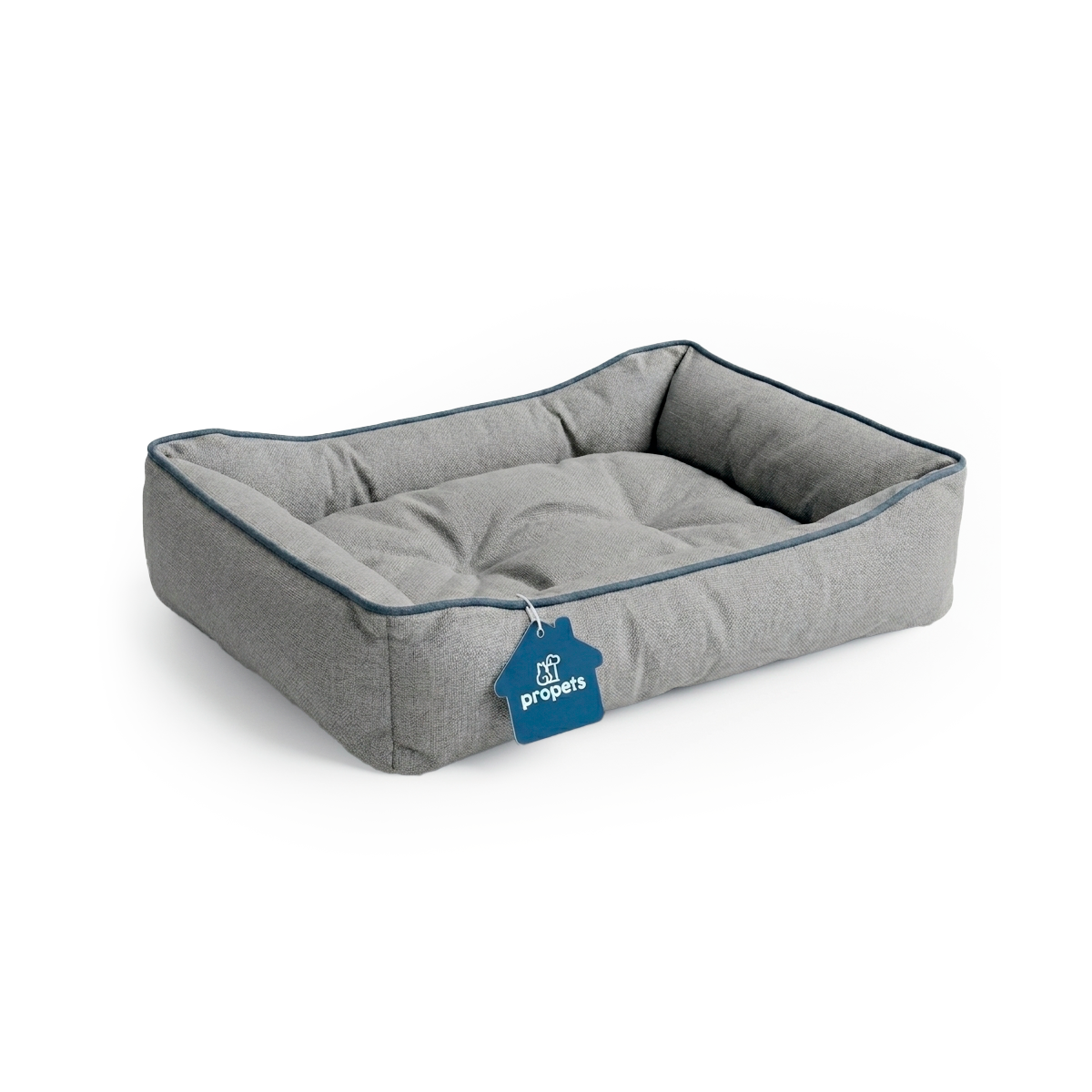 Cama Rectangular Gris Claro para Mascotas