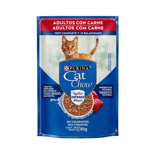 Purina Cat Chow Adultos Húmedo con Carne 85g