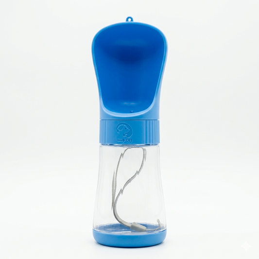 Bebedero Portátil para Mascotas 330ml - Azul