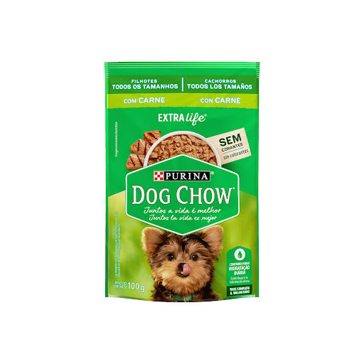 Purina Dog Chow Cachorros X-Life con Carne (Alimento Húmedo, todos los tamaños) 100g